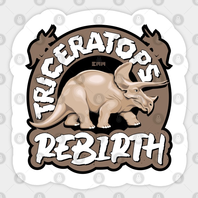 Triceratops Rebirth Sticker by ArtMofid